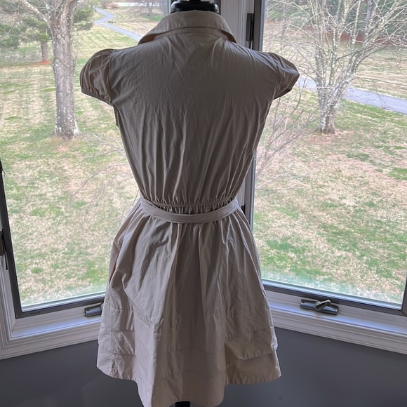 Aqua Khaki Button Down with Tiered Layered Look Dress! - Picture 6 of 8